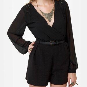 Mustard Seed One For All Backless Romper Black